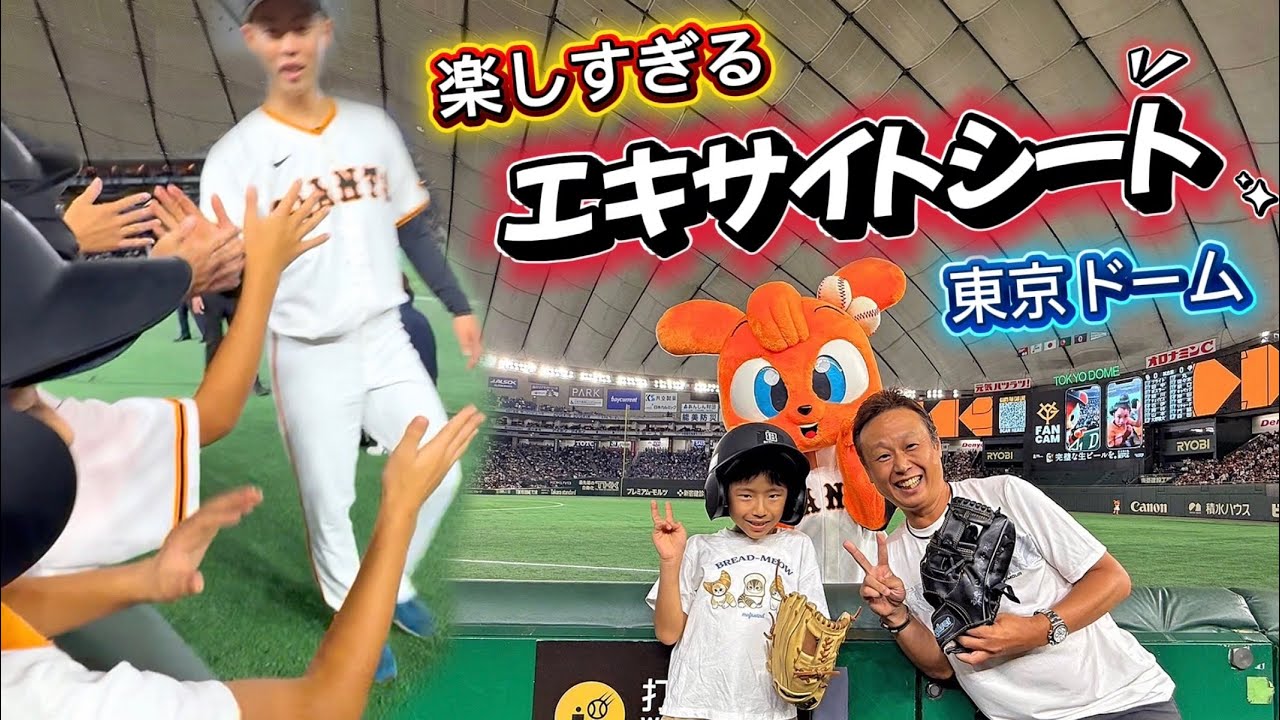 東京ドーム エキサイトシートでサプライズ連発！楽しすぎるシーズンシートでスペシャルな体験（ふりがな付き選手応援歌＆両球団チャンステーマ）読売ジャイアンツvs中日ドラゴンズ 年間指定席