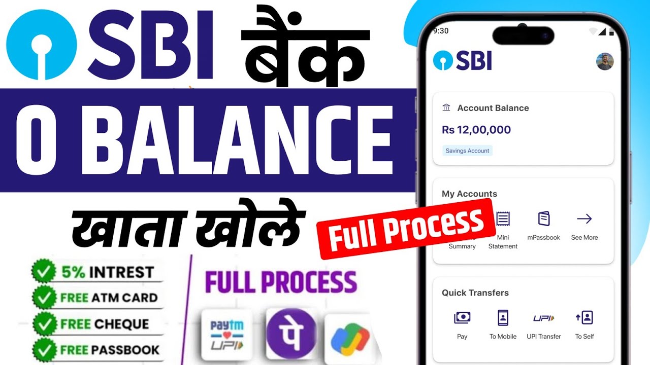 SBI Account Opening Online | SBI Zero Balance Account Opening Online | YONO SBI Account Opening 2026