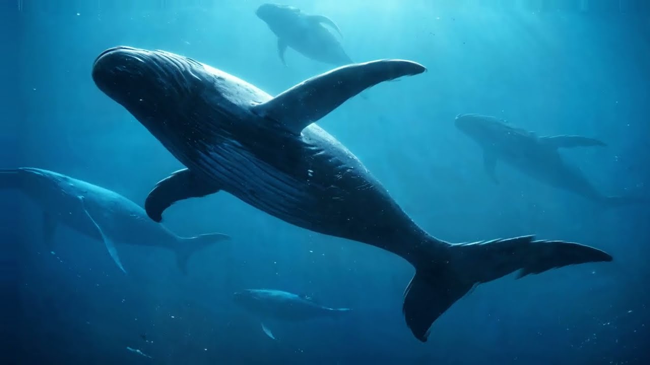 AdFree | Whale Song:Oceanic atmosphere for sleep and deep relaxation | Black screen after 60 minutes