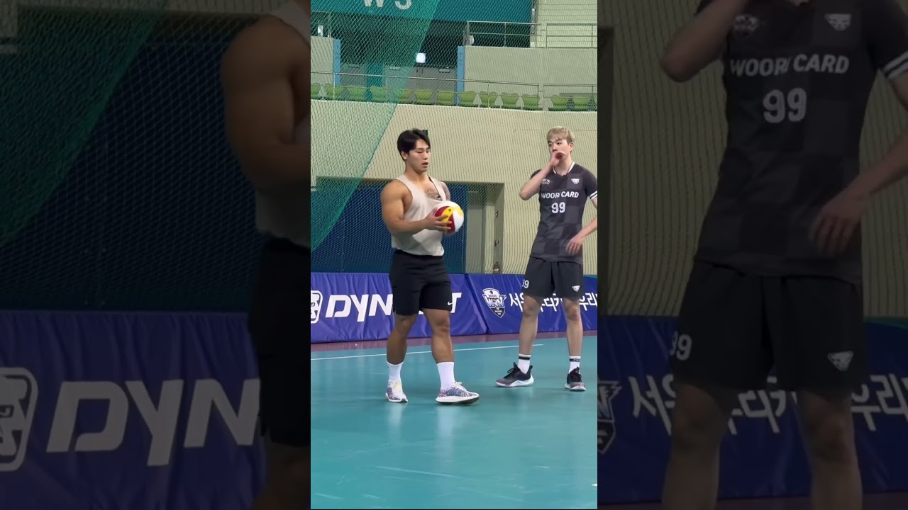 금메달리스트 윤성빈X우리카드 김지한-한태준🛷🏐💙 #shorts