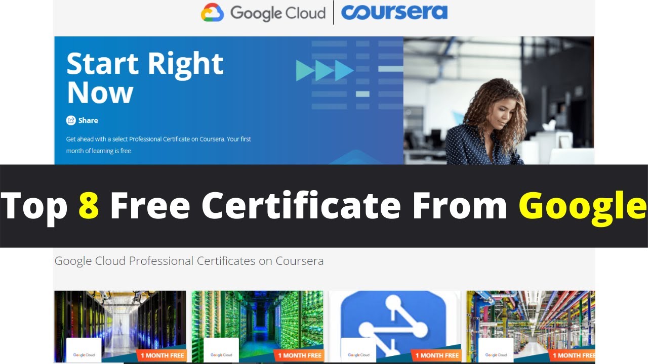 Top 8 Free Certification Courses Offered By Google Cloud In Coursera