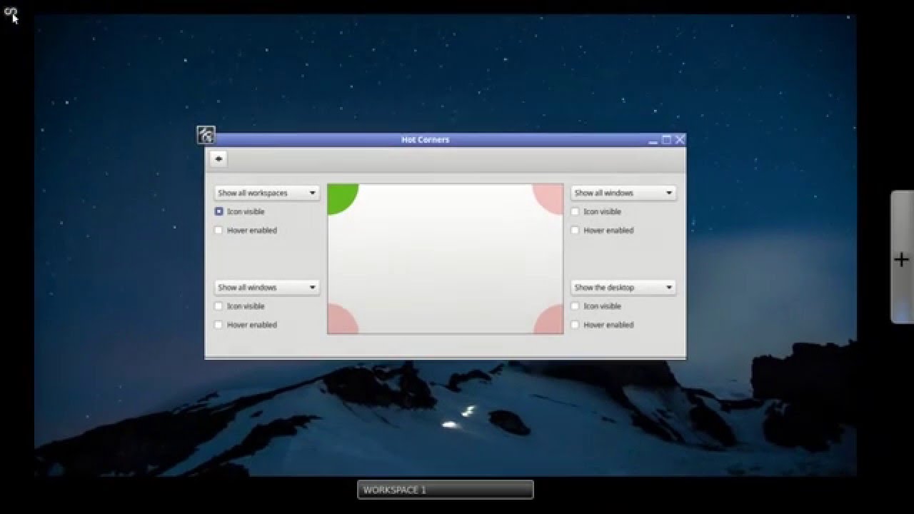 Enable Hot corners Linux Mint 17 3