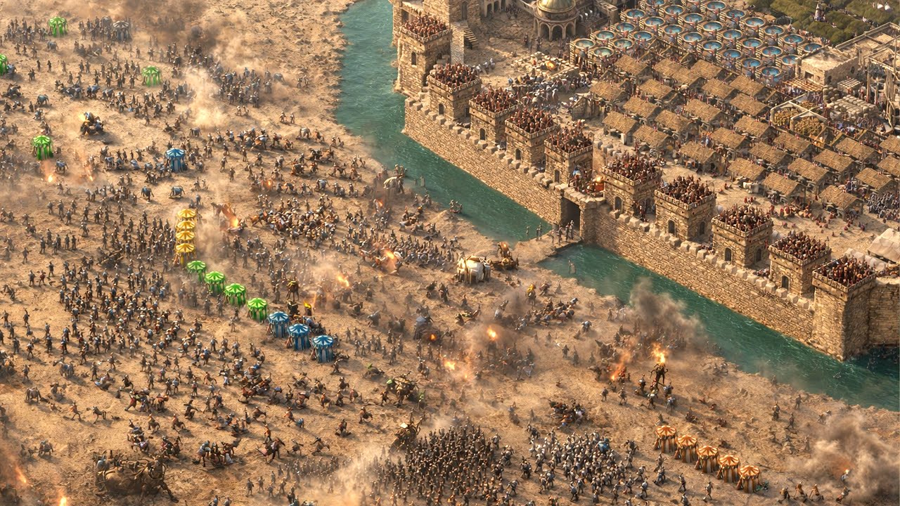 EPIC Last Stand (Extreme Invasion) - Stronghold Crusader Definitive Edition Skirmish Gameplay