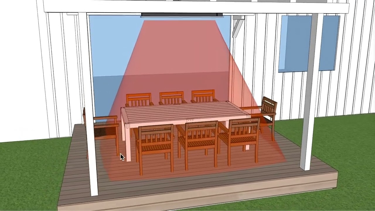 Would 1 or 2 Slimline 4K Infratech Heater be the Best for This Covered Patio Deck?