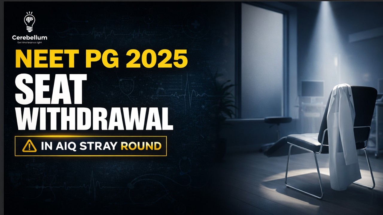 URGENT: MCC Withdraws Seats Before Stray Round Processing (NEET PG 2025) | Check Now!