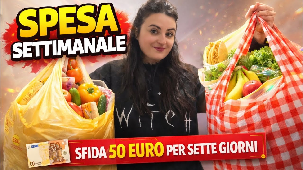 SPESA SETTIMANALE CON BUDGET: 50€ PER 7 GIORNI (HO TUTTO QUELLO CHE MI SERVE) !