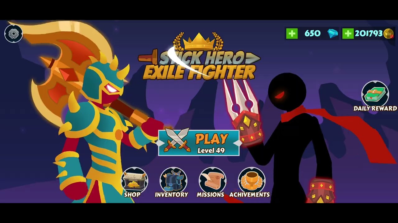 Stickman excile hero people999999999999999.99999% not win this levels