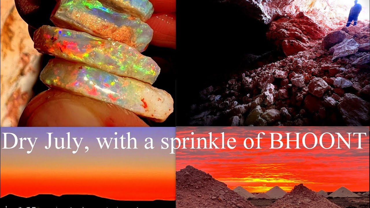 Coober Pedy outback opal mining, injured and frustrated, still manage to get some nice colour!