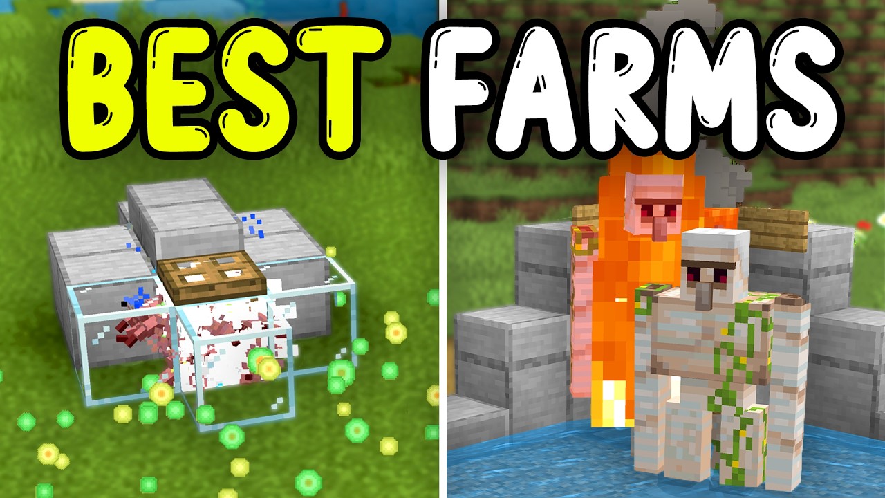 TOP 10 BEST Farms Minecraft Bedrock 26.2/1.21+!