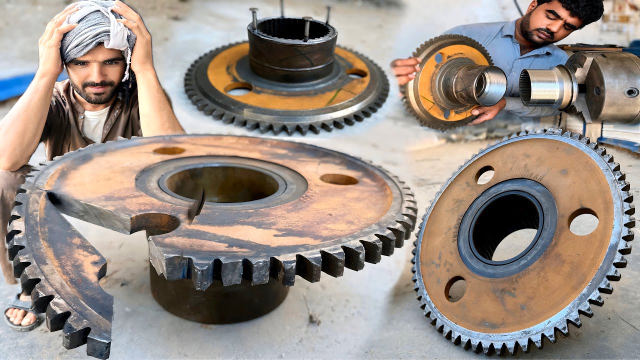 A Caterpillar Wheel Hub Assembly Broken Tooth Exchanged With Most Amazing Technique…