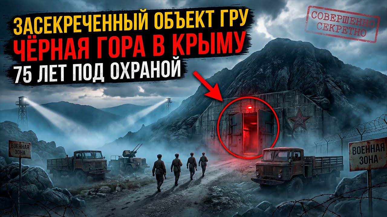 ЧЁРНАЯ ГОРА в Крыму: Объект ГРУ, который охраняют до сих пор