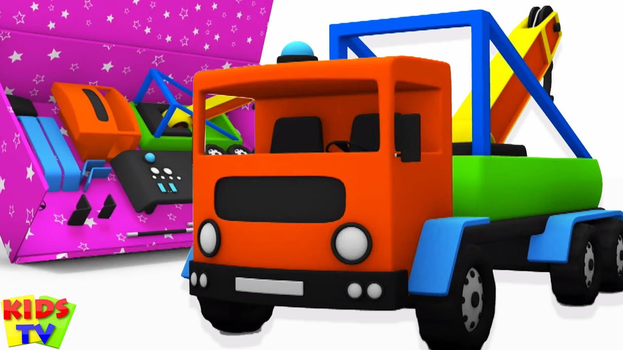משאית גרר + סרטוני קריקטורה של צעצועים לילדים
