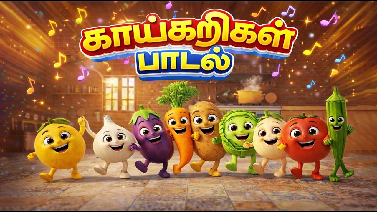 காய்கறிகள் பாடல் |  Vegetables Song in Tamil for Kids 🌽🥕 | Fun Rhymes | Moonlight