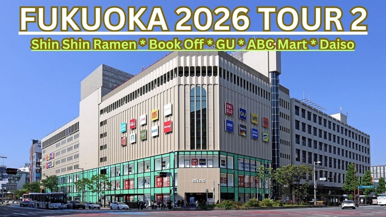 Fukuoka 2026 Tour 2 | Eating Shin Shin Ramen and Shopping at Mina Tenjin Mall Book Off, Daiso & GU