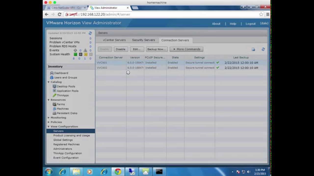 Load Balance VMware Horizon View 6 with Citrix NetScaler