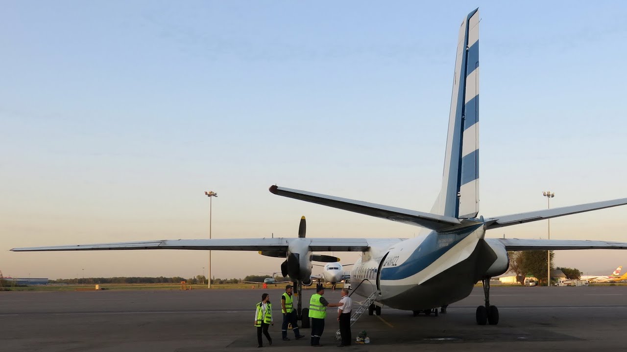 An-24B flight Urdzhar to Almaty - Полет на Ан-24Б Урджар - Алматы