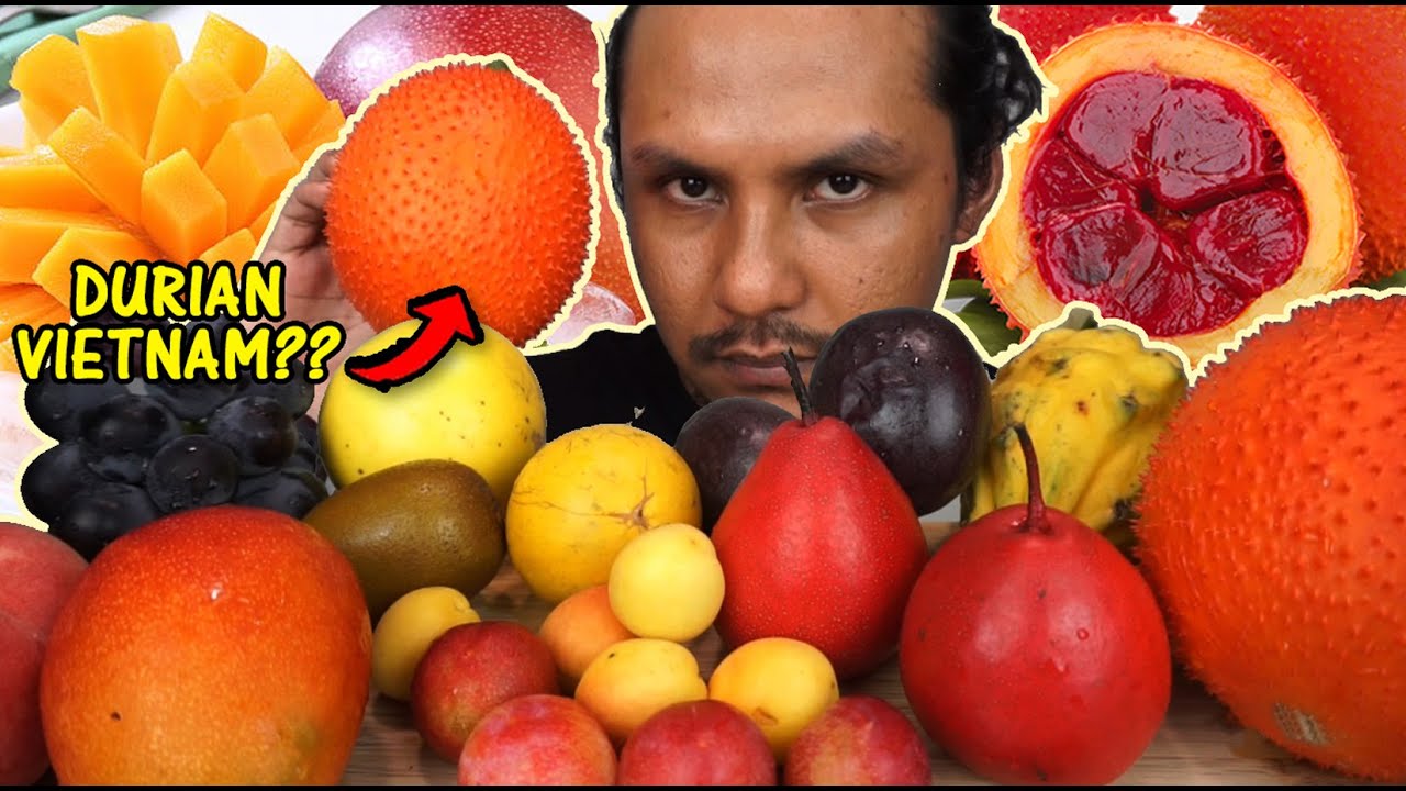 durian eksotik vietnam berdarah (mukbang malaysia) GAC FRUIT, MIYAZAKI MANGGO