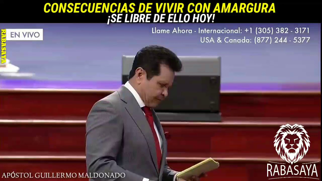 CONSECUENCIAS DE VIVIR AMARGADO | APOSTOL GUILLERMO MALDONADO