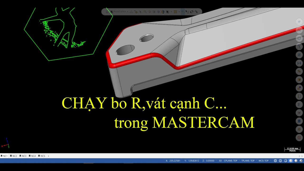 Gia Công Các Cạnh Góc Bo R,vát C Trong MASTERCAM