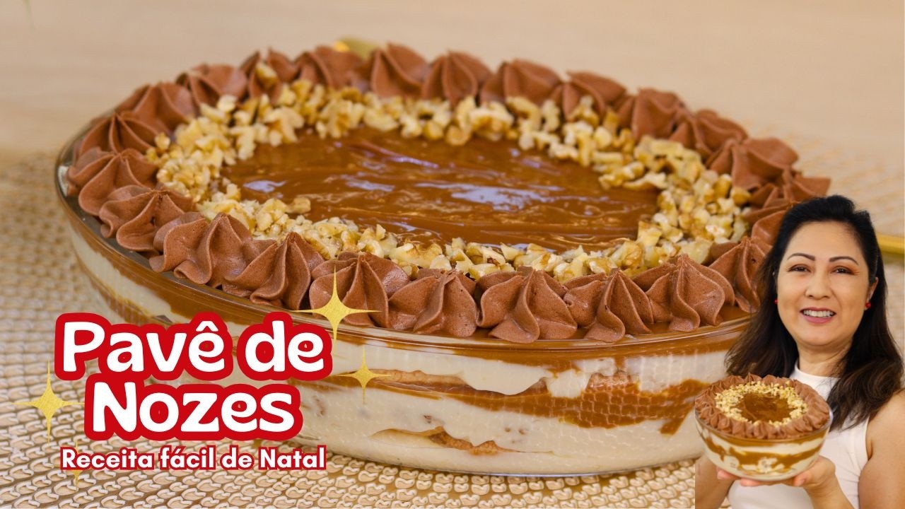 INCRÍVEL O SABOR DESSA SOBREMESA | PERFEITO PARA O NATAL - PAVÊ CREMOSO DE NOZES - Dika da Naka