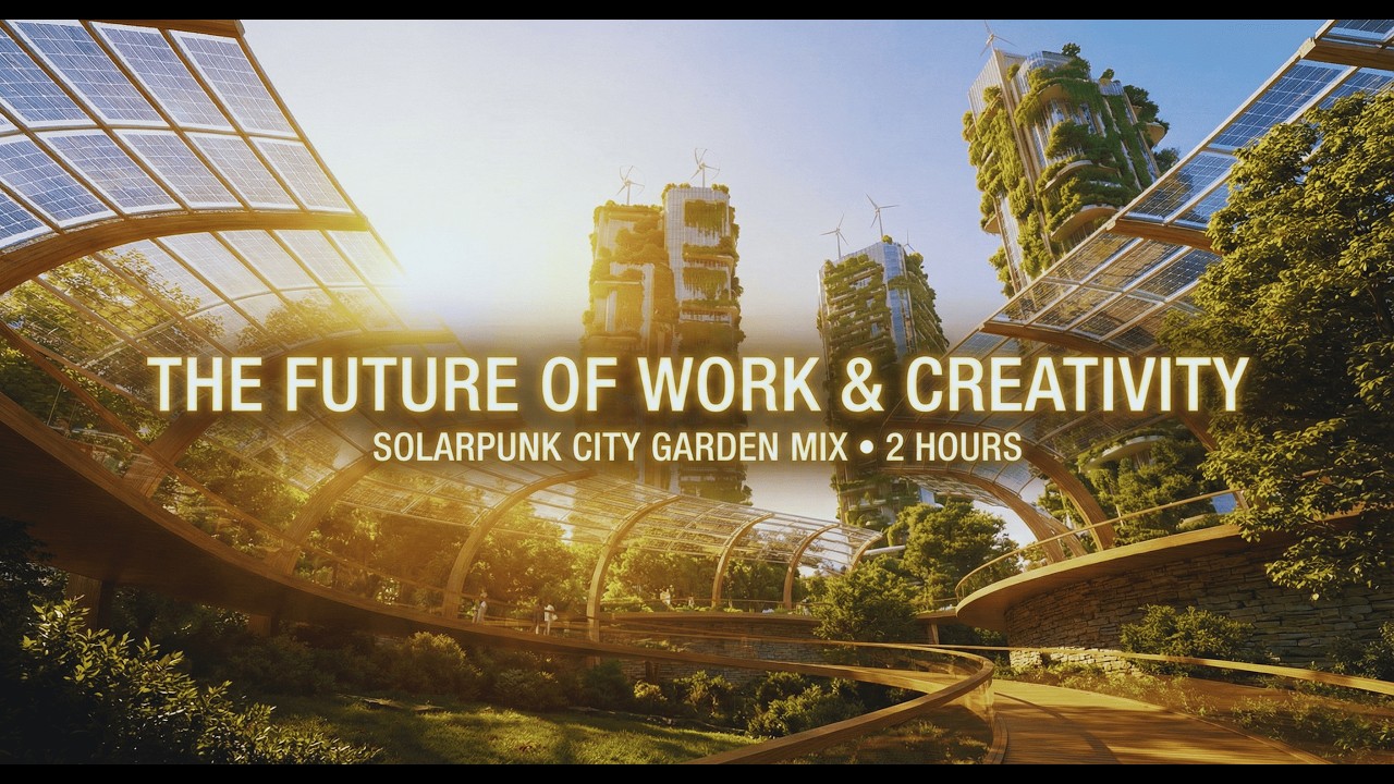Solarpunk City Garden 🌿 Uplifting Future Bass for Focus, Work & Creative Flow [2 Hours]