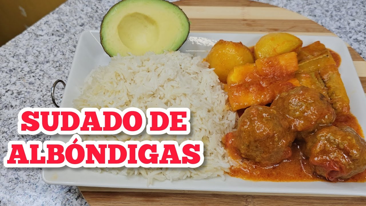 Cómo hacer SUDADO DE ALBÓNDIGAS  receta muy COLOMBIANA Y DELICIOSA 😋