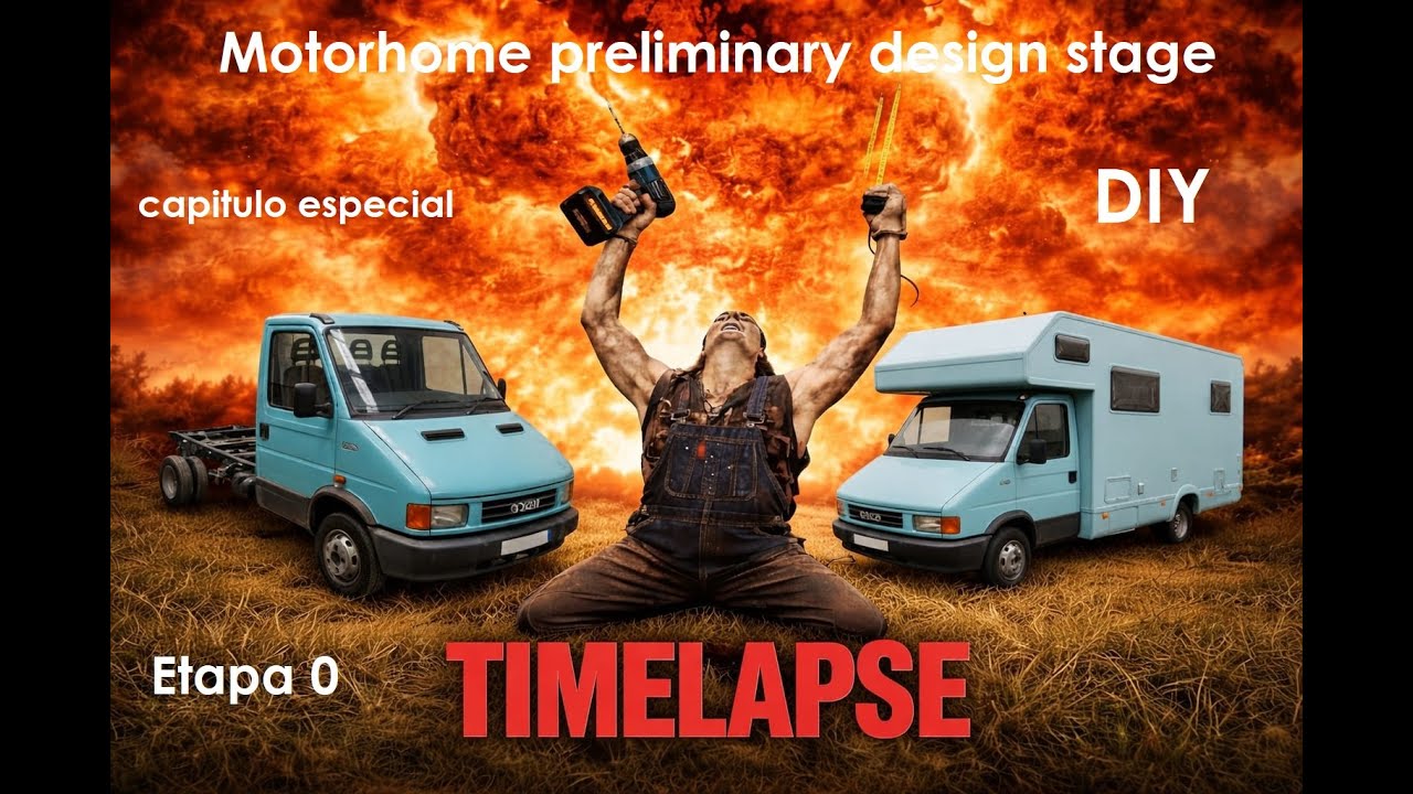 Timelapse DIY Motorhome preliminary design stage #viralvideo #diy #motorhome #ivecodaily #vanlife