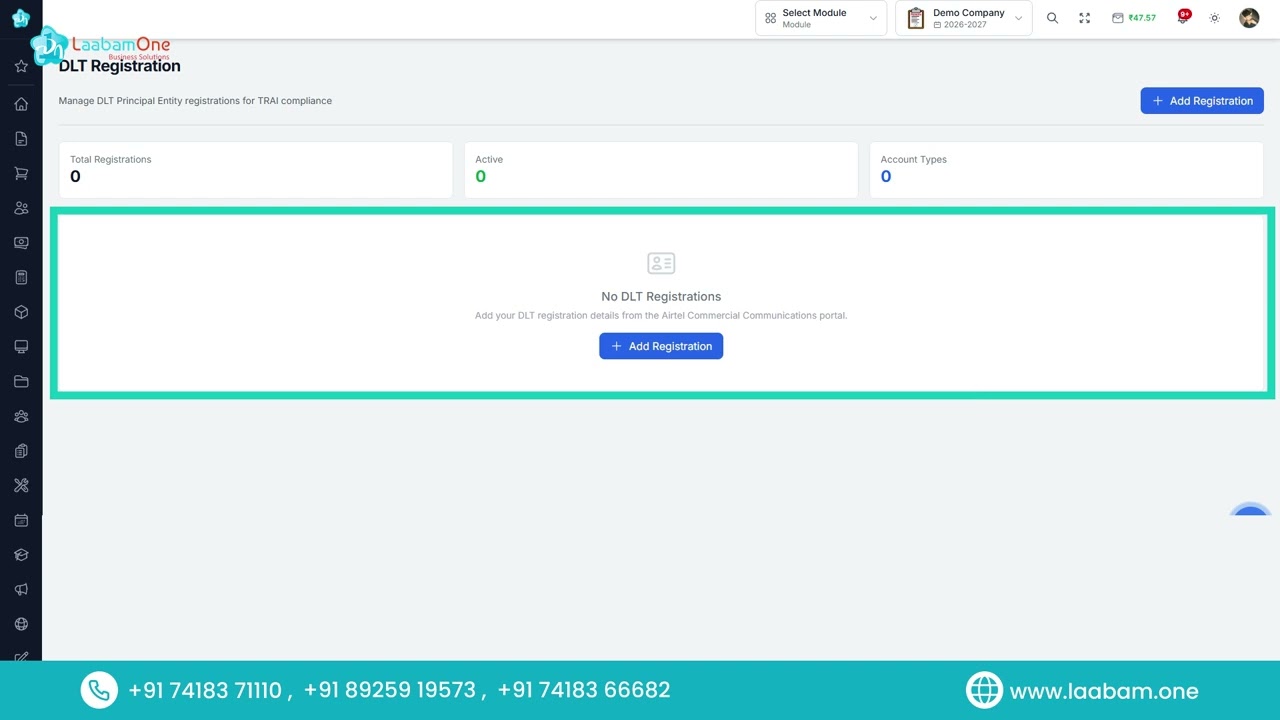 Laabam.one DLT Registration Tutorial | Register & Manage DLT Principal Entities