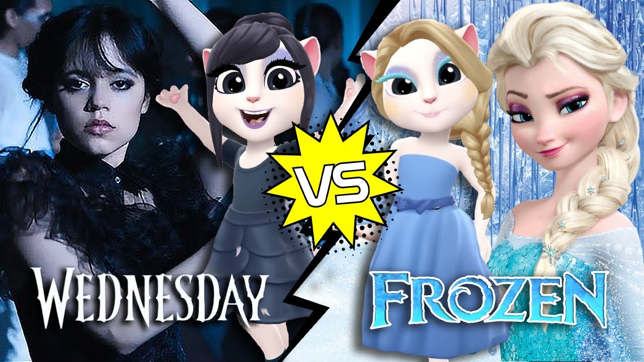 Wednesday Addams vs Elsa in Frozen || My Talking Angela 2 😍 || Spring Update
