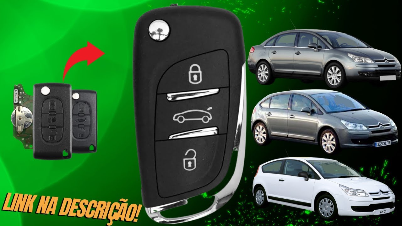 Chave Canivete Citroen C4 Sedan Pallas Vtr -  SEM ADAPTAÇÕES