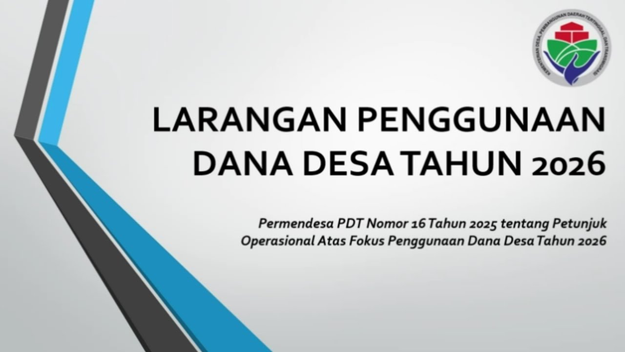 Larangan Penggunaan Dana Desa 2026