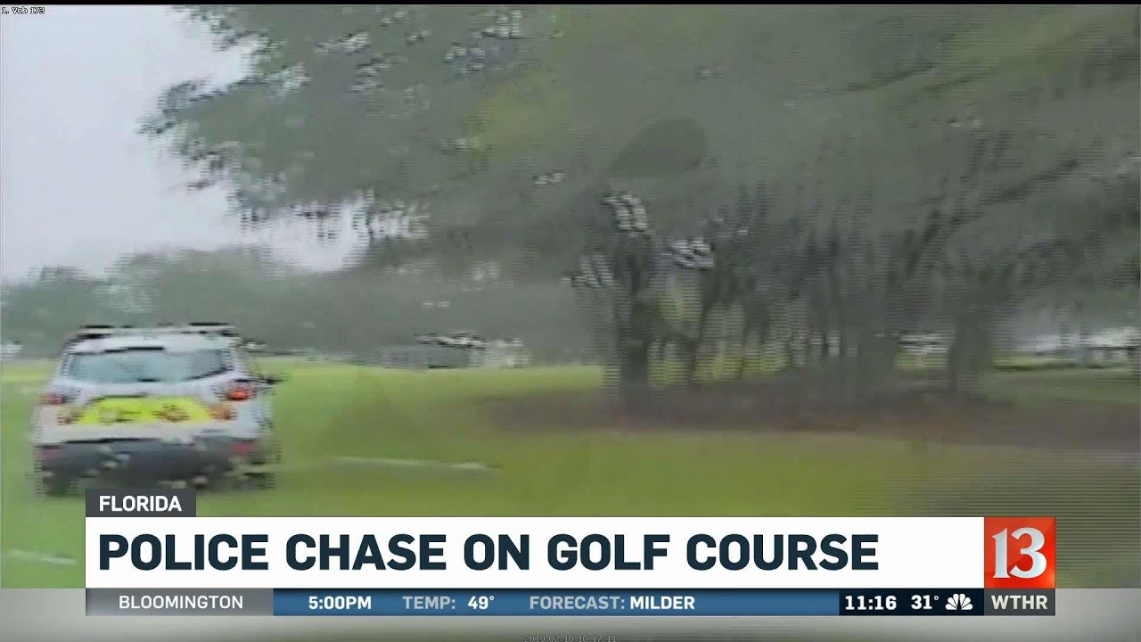 Police chase on Florida golf course