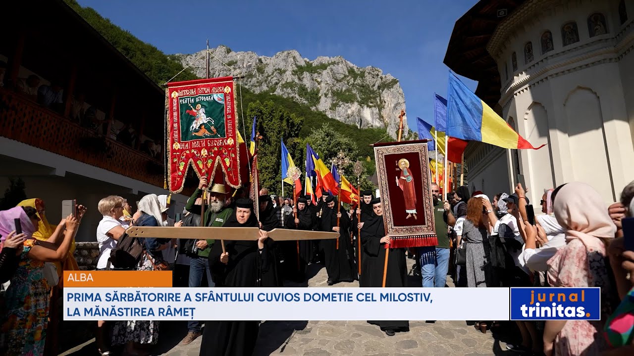 Prima sărbătorire a Sfântului Cuvios Dometie cel Milostiv, la Mănăstirea Râmeț