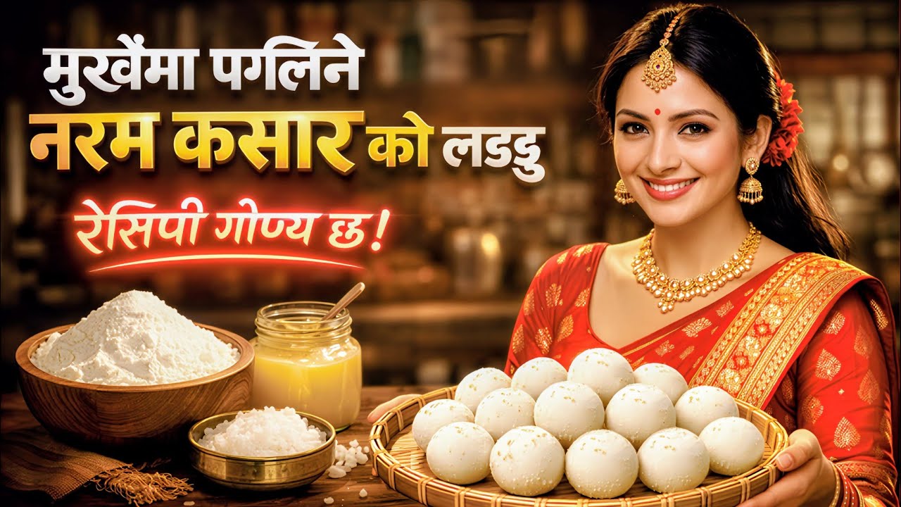 कसार बनाउने यस्तो गोप्य तरीका कसैले सिकाएको छैन १००%  नरम कसारको लड्डु ll Nepali Wedding Kasar;Laddu