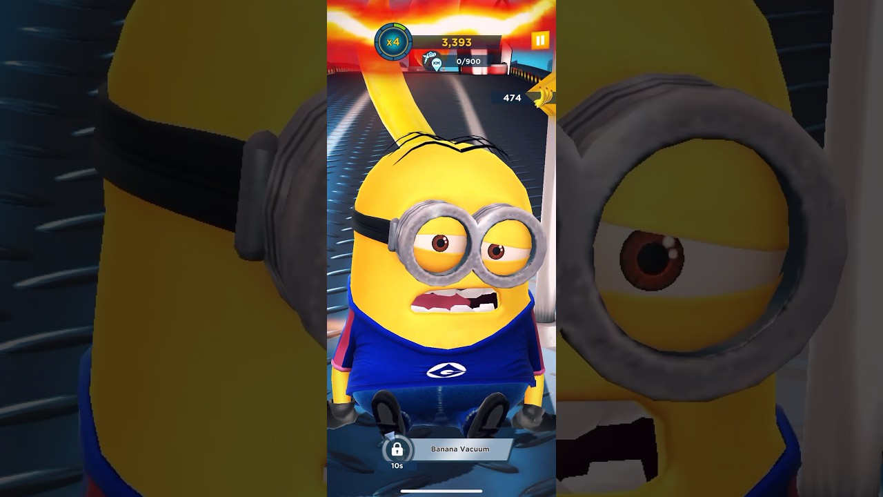 Dave hits the laser in minion rush