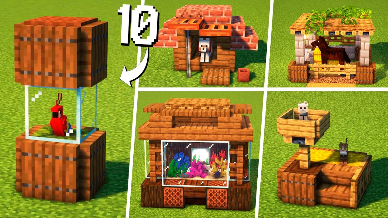 Minecraft: 10+ Simple Pet Houses!