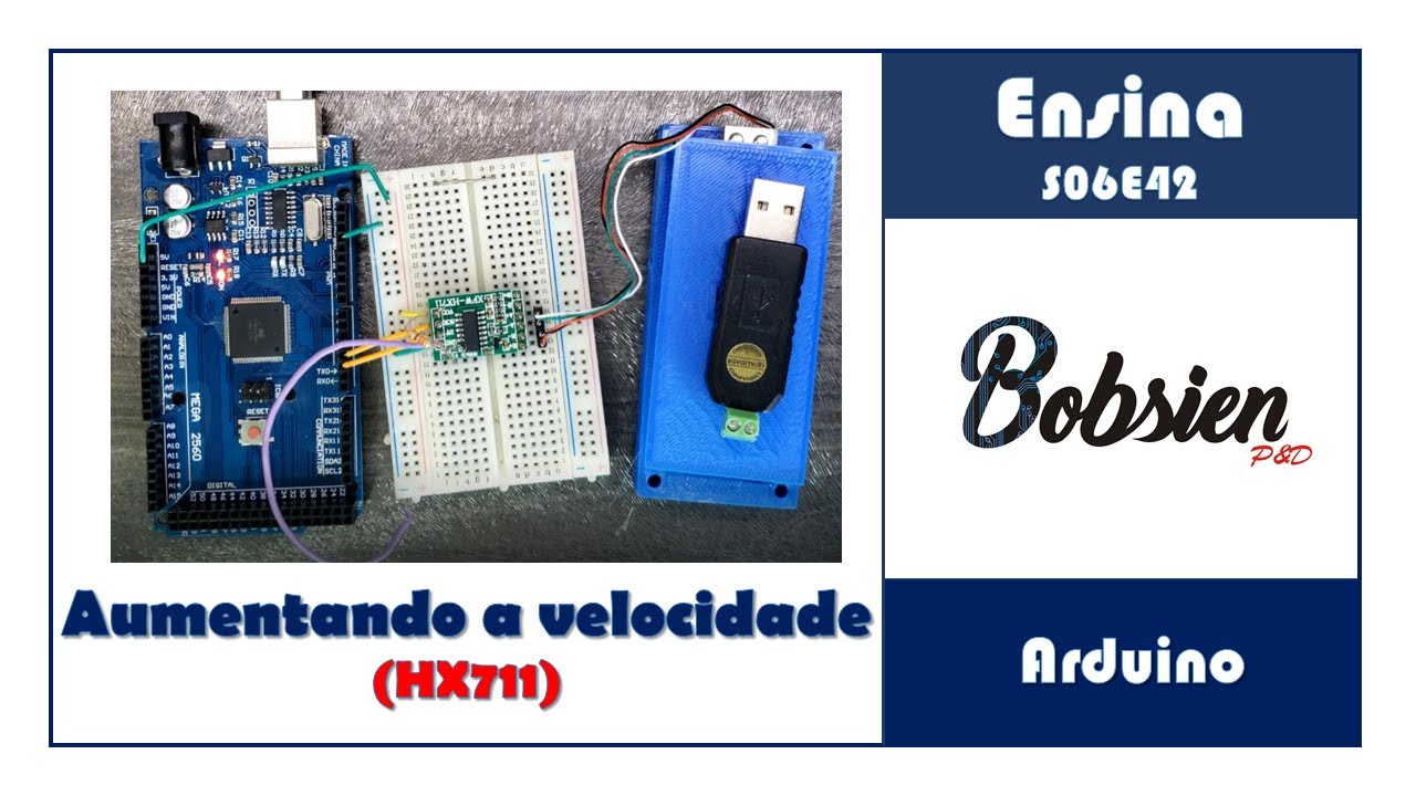 S06E42 - Arduino - Alterando velocidade do HX711 (Balança/Células de carga)