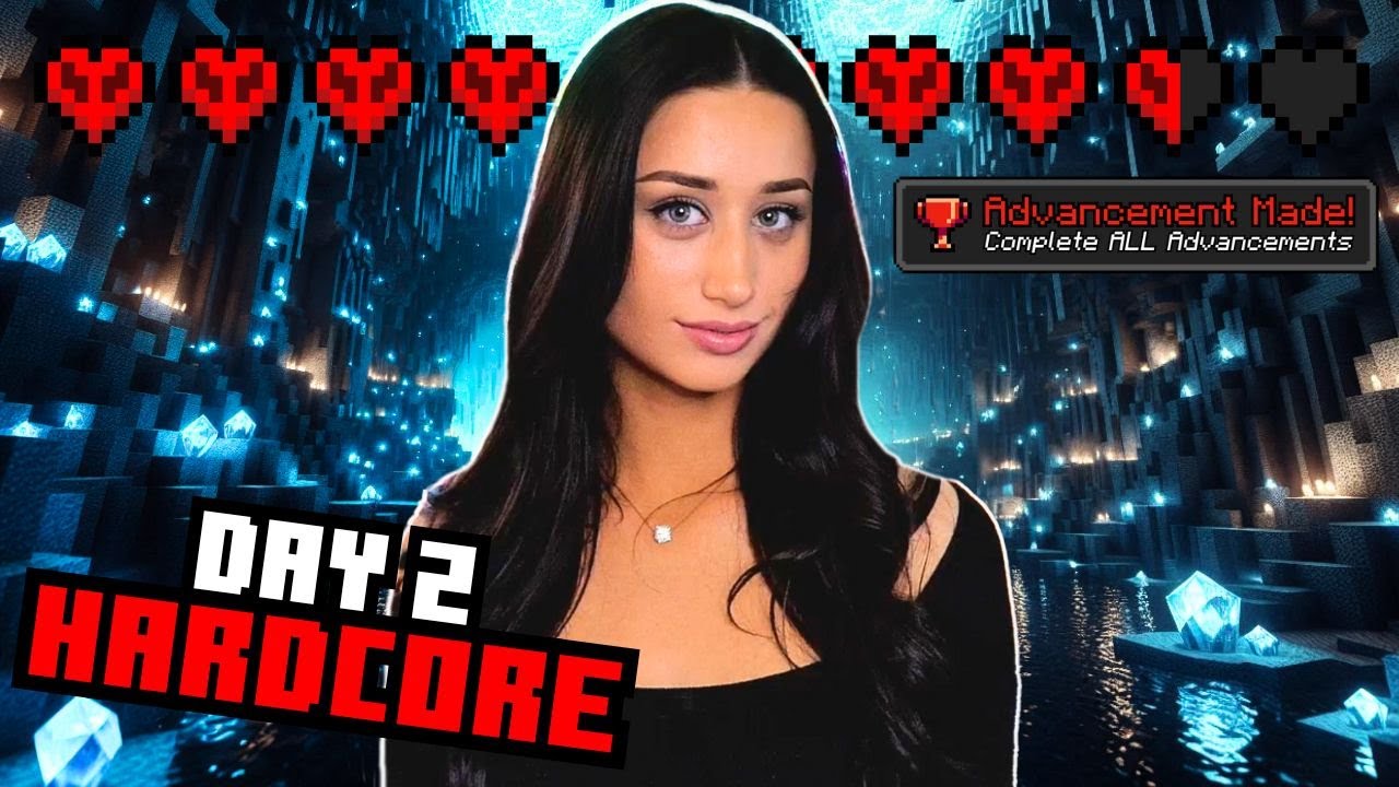100% Advancements in HARDCORE - Day 2 (Minecraft Hardcore Series)