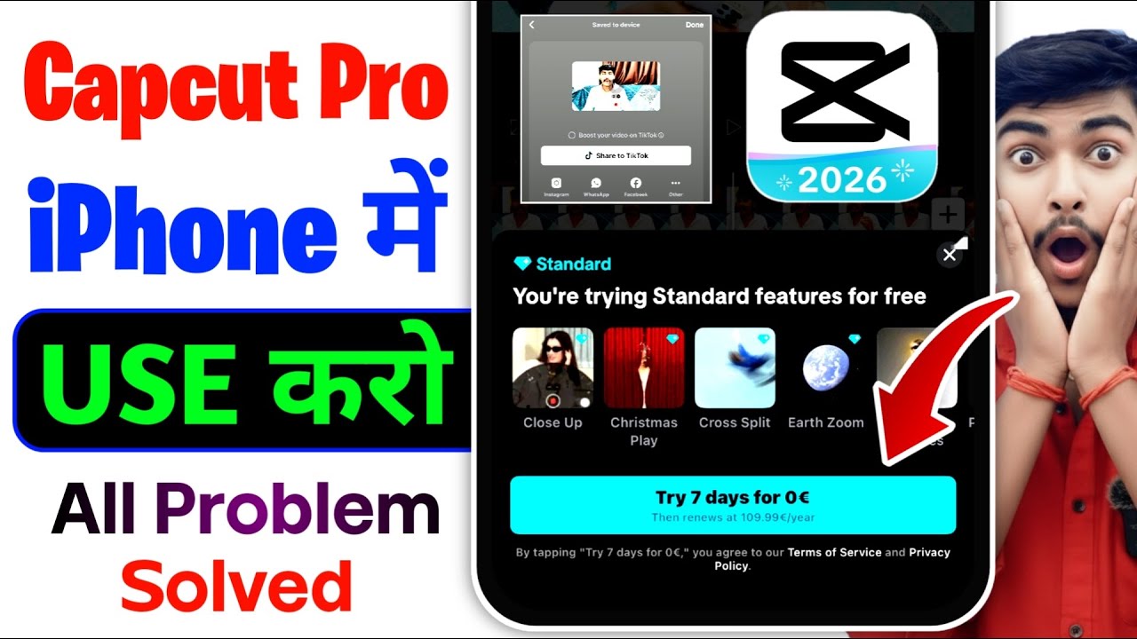 Capcut Pro Export Problem Solve in Iphone | Iphone Capcut Pro Kaise Use Kare | Capcut Pro in Iphone