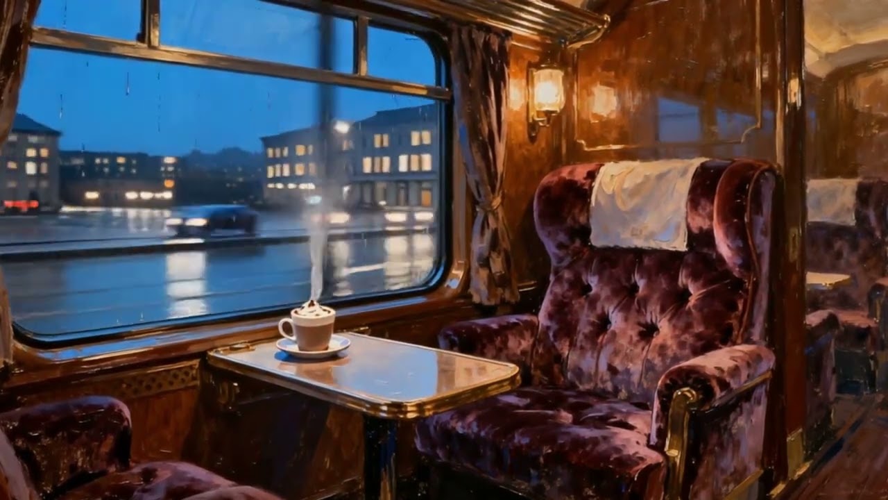 Night Train to Nowhere 🚂 | Cozy Cabin with Rain & Track Sounds | Deep Sleep 1 Hour