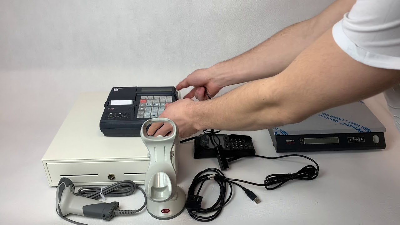 Podłączenie Wagi, Skanera, Szuflady GM Solutions, Terminala PIN PAD do Kasy Fiskalnej ELZAB Mini LT