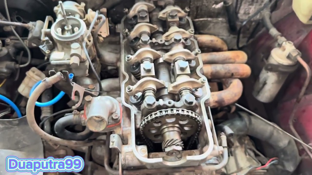 TOP TIMING CHAIN / POSISI TOP 1 MAZDA VANTREN / MR90 tanpa melepas tutup timing chain