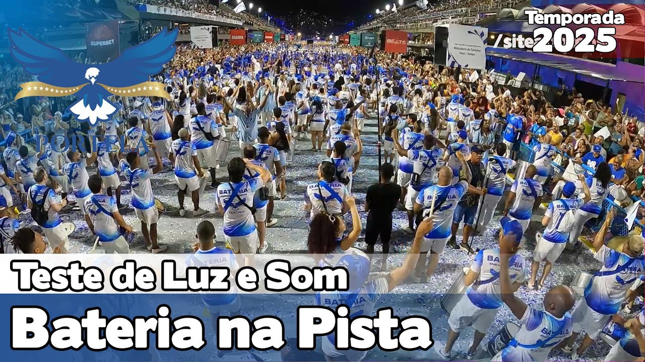 Portela 2025 | Bateria na Pista - Ensaio Técnico Teste de Luz e Som |  Samba ao vivo #ET25