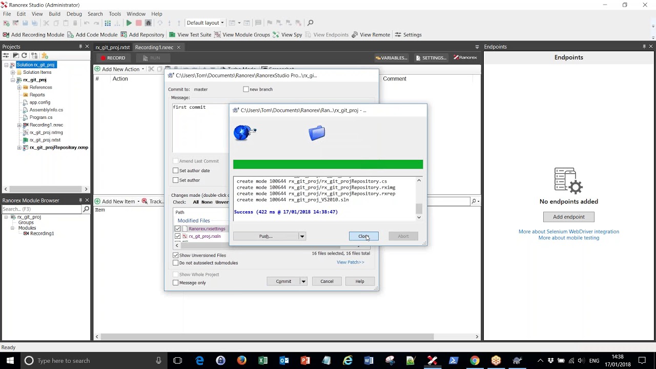 Continuous Integration with Ranorex Git & Jenkins part 1