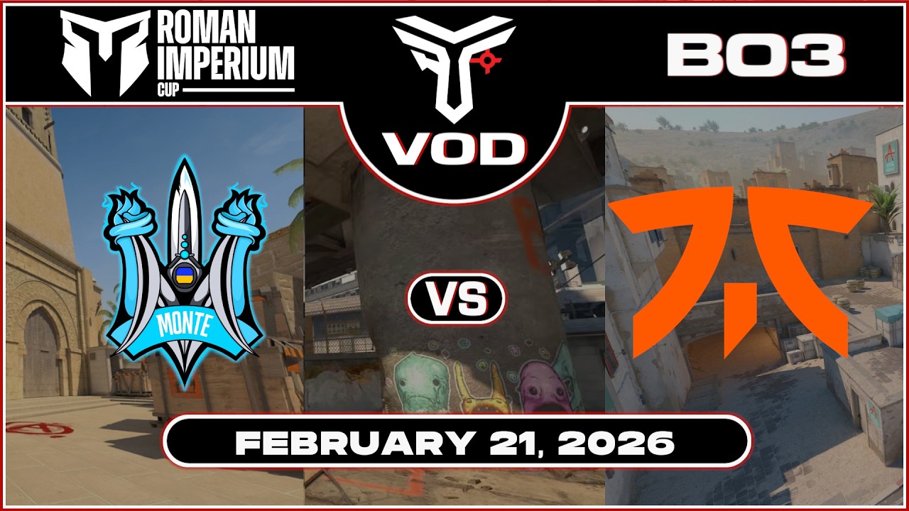Monte vs fnatic | Roman Imperium Cup V | #BO3 | @TrottahCS [ #cs2 #vod ]