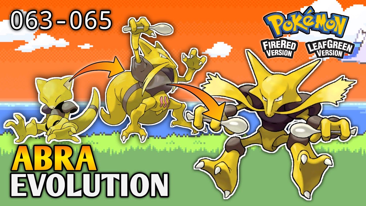 How To Evolve Abra Into Kadabra And Alakazam In Pokemon Fire Red & Leaf Green | Kanto Pokedex