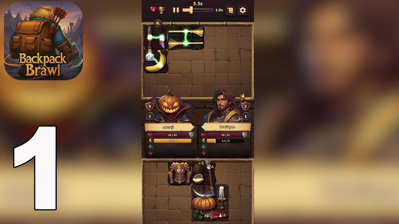 Backpack Brawl — Hero Battles - Gameplay Walkthrough part 1(iOS,Android)