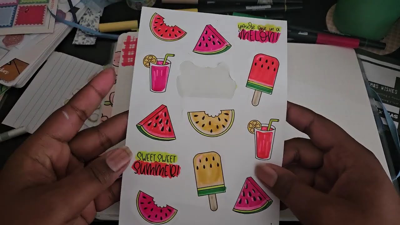 Make a Journal Spread with Me using some color yourself stickers.