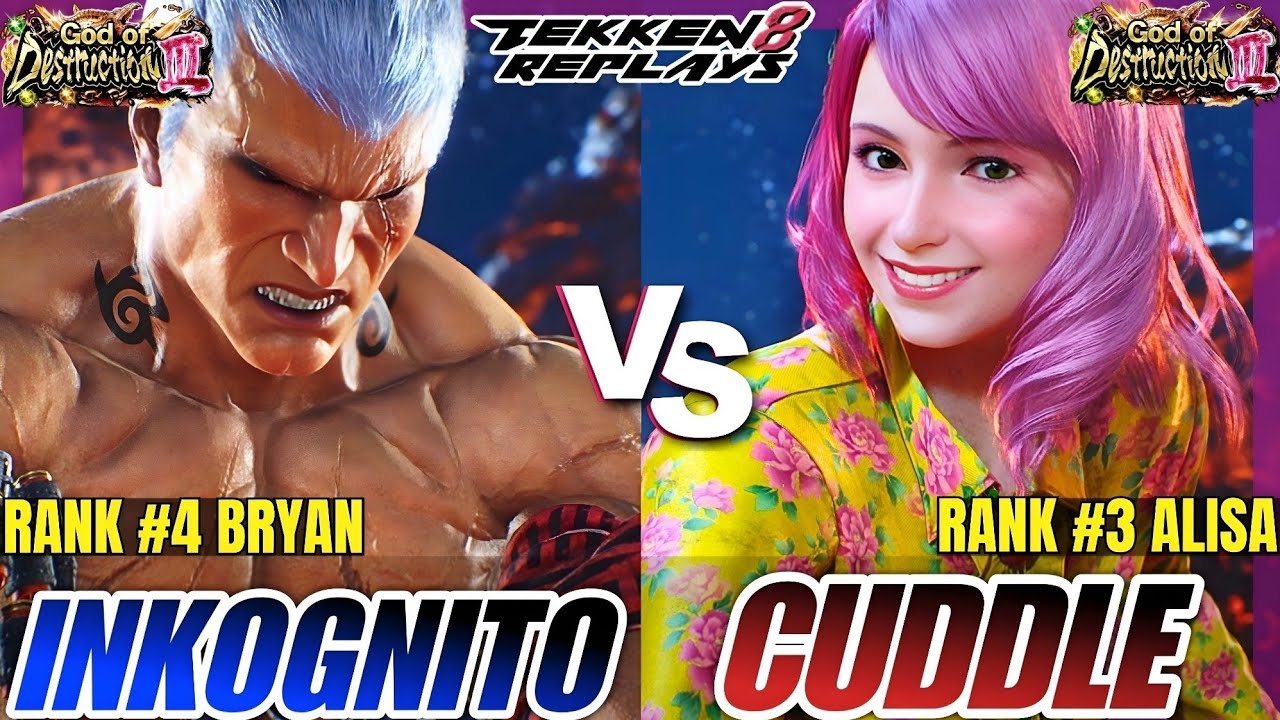 Tekken 8 - Inkognito (Bryan) vs Cuddle Core (Alisa) - High Level Ranked Match Replay