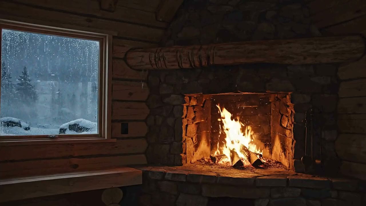 Blizzard Sounds for Sleep: Howling Wind & Fire Sounds for Deep Sleep